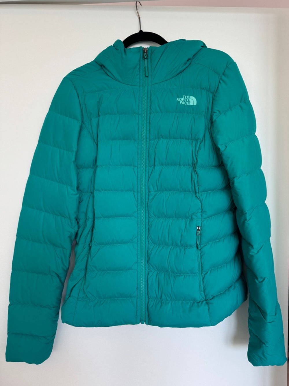 The North Face Women’s Teal Hooded Puffer Jacket